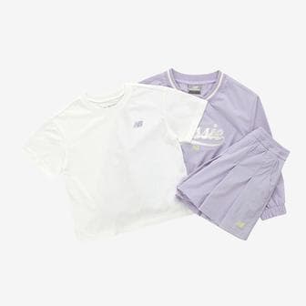 뉴발란스키즈 ESSENTIAL_3PCS 여아 우븐 셋업 (NK9YE3102G)