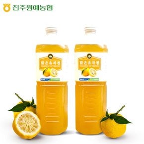 [진주원예맑은 유자청 1000ml x2병