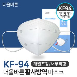 SAPA 더올바른 KF94 새부리형 마스크 1매 개별포장 황사 방역마스크 국산