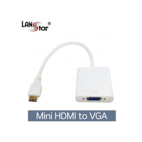 D[30119]MINI HDMI TO VGA 컨버터/영상/오디오미지원 0.15M, 보급형