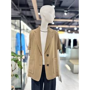 주크 (24 여름) ZOOC 린넨 투버튼 반팔 자켓 Z242MSF106KH