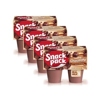  [해외직구] Snack Pack 스낵팩 초콜릿 푸딩 컵 4입 4팩