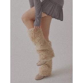 ALICE HAIRY REVERSIBLE FUR WARMER - CAMEL