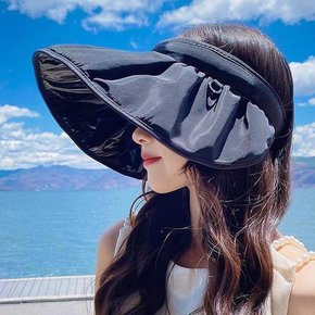 여성 비치모자 라탄 자외선차단 띠 썬캡 HAT65 (10131369A)