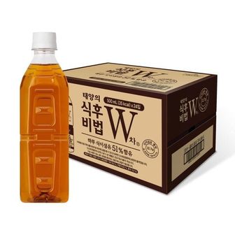  W차 식후비법 무라벨 500ml X24pet