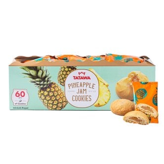 타타와 파앤애플맛 쿠키 600g (10g x 60개입) 대용량 과일잼 쿠키 개별포장