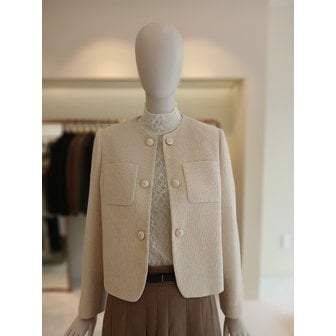 CC콜렉트 [여주점] 씨씨콜렉트 라운드넥오픈숏트위드자켓E253msf107