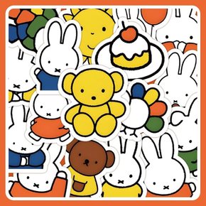 120매입 미피- miffy 스테커- 세트 애니메이션 만화 귀엽다 수첩 실 어린이