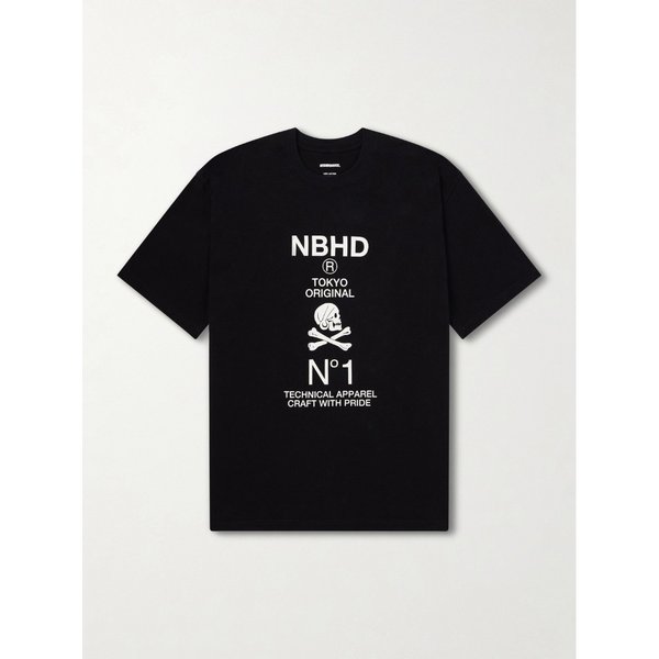 네이버후드 프린트 코튼 티셔츠 46376663163075099