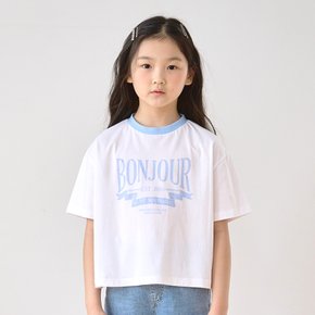 배색 여유 반팔티 IDRA24550_7358