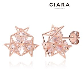 CIARA 14K Vanzago 뜨렌 스타앤캐럿 귀걸이(SilverPin)