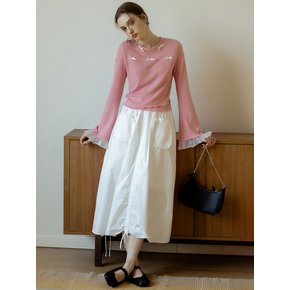 Cest_Double lace pocket spring skirt