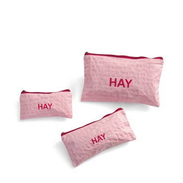 HAY 헤이 HAY   Candy Mono Wash Bag Flat Set of 3 light pink 캔디 모노 워시백 플랫