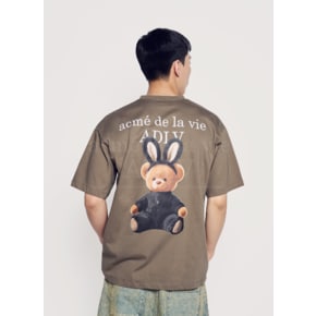 RABBIT BEAR DOLL LOGO SHORT SLEEVE T-SHIRT PINK 레빗베어 핑크 SSLRBR-PNK