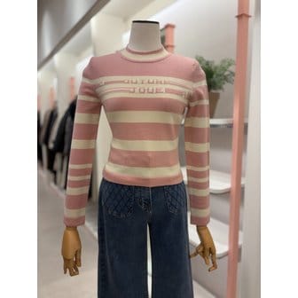 잇미샤 [여주점] 70% 할인 여성 스트라이프 레터링 니트 탑(ITNAKPO140)