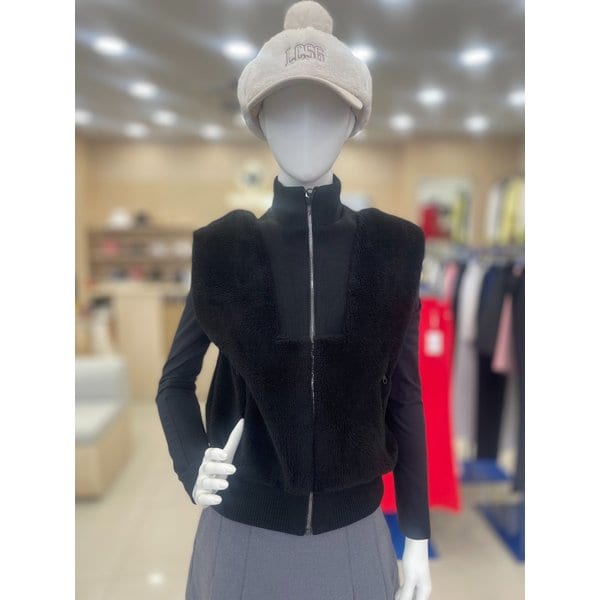 [여주점] 여성 드랍 숄더 플리스 베스트 GQ322LWV93 BLCK