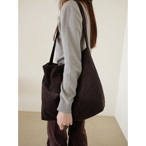 Corduroy shoulder bag (brown)