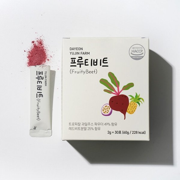 b유진팜 유진팜 프루티비트 레드비트 열대과일 분말 스틱형 X 30개입/b