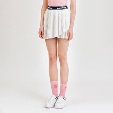 MARTINE GOLF [정상가 298000원]여성 밴딩 플리츠 큐롯 화이트 (QW0DCU20231)