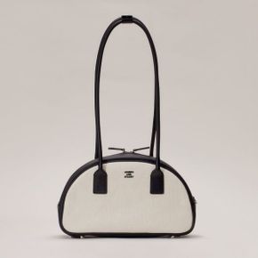 OZ Half Moon Canvas Bowling Bag Ivory_Black (0JSO1SH40101F)