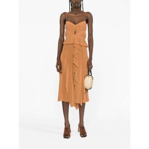 울라 존슨 Dress Ulla Johnson Womens Dress PF230129 RENATA CHST ORANGE