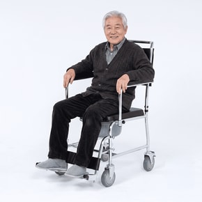 바퀴 이동식 LH-T2 화장실 팔걸이스윙 간이 변기 좌변기 변기통 요강 휠체어