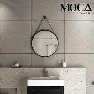 모카바스 화장대 욕실 인테리어 거울 원형 스트랩 거울