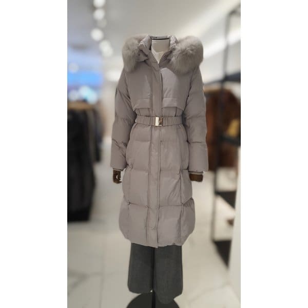 [여주점] 폭스퍼 후드 구스 롱패딩 S254PSG406