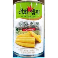 제이큐 용 식자재 영콘 작은 미니 옥수수 대화 425g X4