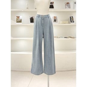 [여주점] 여성 핀턱 와이드 데님 팬츠 (L262PSA441)