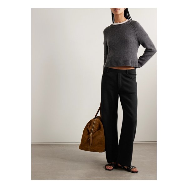 닐리 로탄 트라이베카 코튼 저지 배럴 트랙 팬츠 블랙 46376663162900395