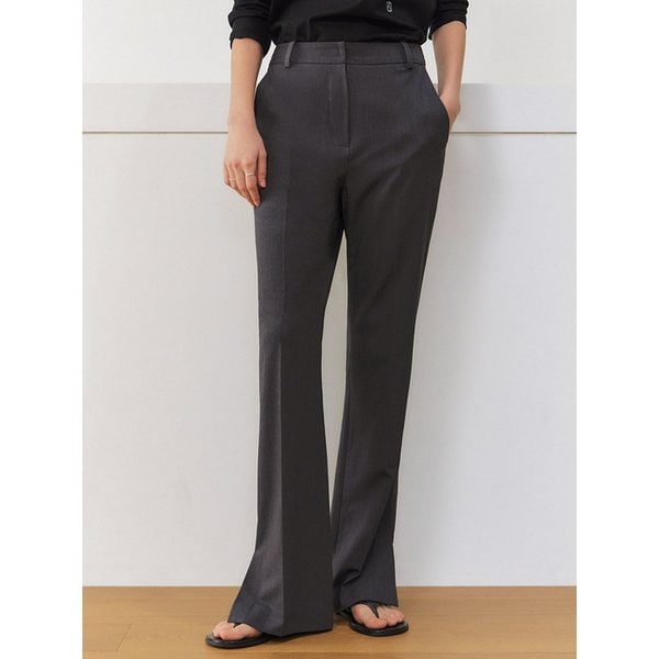 라이트울 슬림 부츠컷 슬랙스_GREY