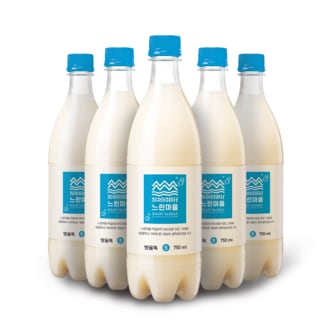 배상면주가 무아스파탐 느린마을막걸리 방울톡 750ml x 5입 (6%) 전통주 술 탁주