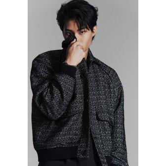 IRO [여주점] [이로] 남성LEATHER 트리밍 바시티 자켓 IQUAA24701BKX