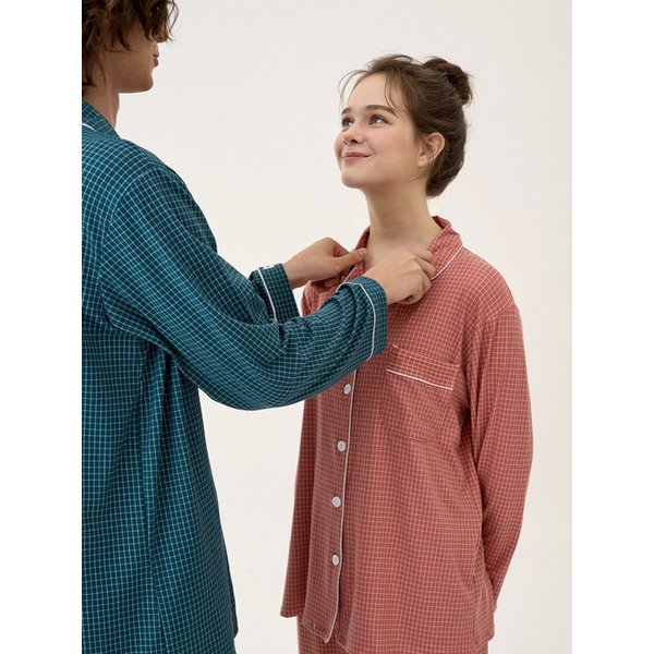 소프킨 코지 긴팔 커플 잠옷 세트