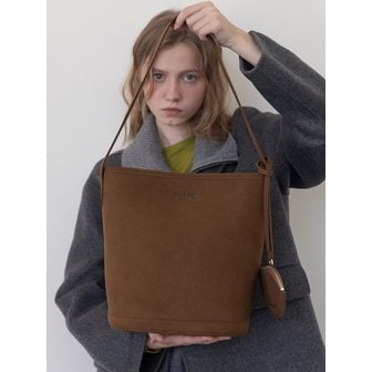 제이마크뉴욕 Layla suede shoulder bag _ Brown