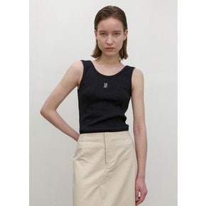 (T-6820)ESSENTIAL BACK POINT SLEEVELESS TEE