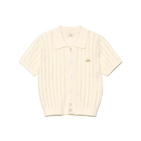 LEE 우먼 스카시 카라 가디건 아이보리 LE2502CD64IV