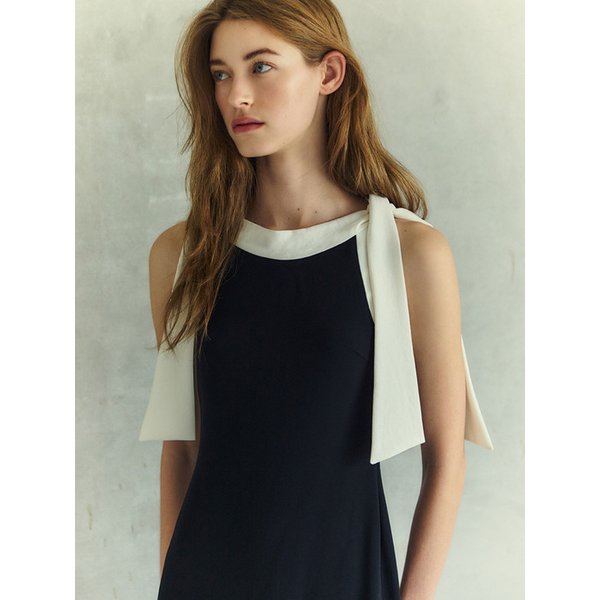 Tie-shoulder Dress_Black