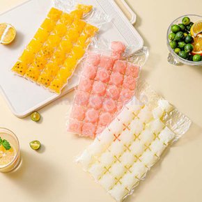 비닐 얼음틀 뜯어쓰는 일회용 아이스 큐브 팩 트레이 휴대용 캠핑 아이스메이커 10P