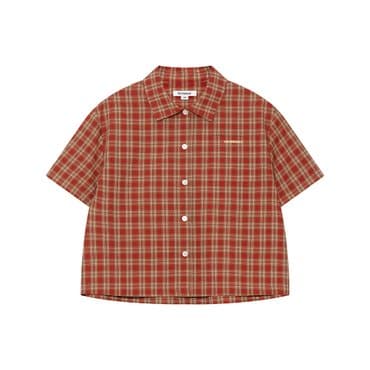 커버낫 키즈 체크 셔링 블라우스 레드 CK2502SS65RD