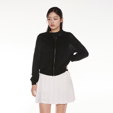 페어라이어 스카시 카라 집업 가디건 (블랙)