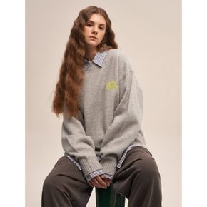 Shaggy Dog Crewneck Sweater  Grey (MS2Y51A212)