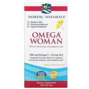 노르딕네츄럴 달맞이꽃 오일이 함유된 Omega Woman 소프트젤 120정