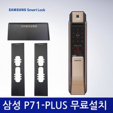 [전국설치] SHP-P71F PLUS 블랙보강판패키지 지문인식 푸시풀도어락 카드키 디지털도어락