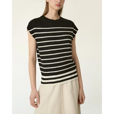 DKNY 시즌오프30%스트라이프 슬리브리스 풀오버 (DW2F3KTO303L)