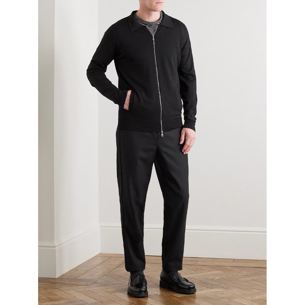 알스턴 슬림핏 메리노 울 집업 가디건 1647597307249073