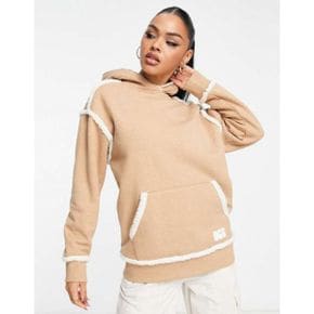 5095103 UGG Joanne bonded fleece hoodie in camel