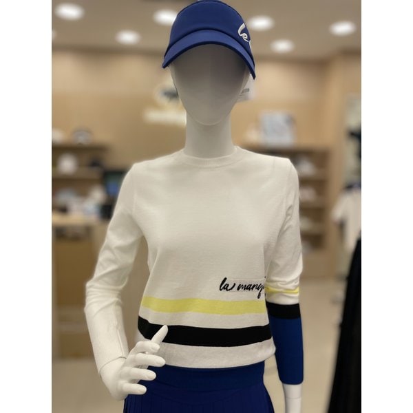 [여주점] 여성 언발 소매 배색 라운드 티셔츠GP122LKP25 PINK