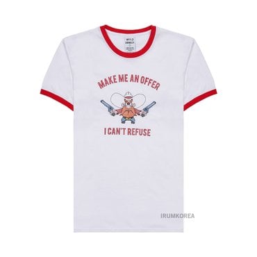 와일드동키 [와일드 동키] SS25 남성 티 오퍼 티셔츠 T OFFER WHITE/RED
